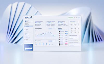 Court Reporting Tool Dashboard 3d 3d illustration ai branding dashboard design illustration interface product design saas ui uiux ux webdesign