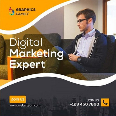 DIGITAL MARKETING EXPERT POST graphic design