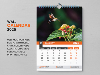 Wall Calendar 2025 2025 calendar 2025 calendar design branding business calendar calendar calendar design calendar design ideas custom calendar design design design by sarwar digital calendar graphic design illustration minimalist calendar modern calendar monthly calendar printable calendar unique calendar vector wall calendar design