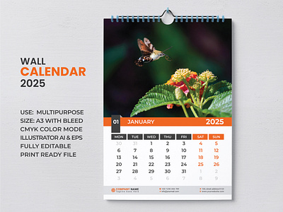 Wall Calendar Template 2025 2025 calendar 2025 calendar design branding business calendar calendar calendar design calendar design ideas custom calendar design design design by sarwar digital calendar graphic design illustration minimalist calendar modern calendar monthly calendar printable calendar unique calendar vector wall calendar design