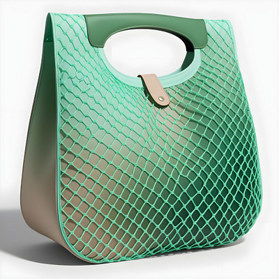 Bag Design With Green Net Pattern bag design fashion product product design