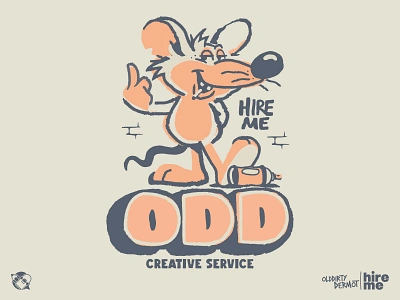 Holla! character design graphics illustration middle finger rat t shirt design tee design type vector design