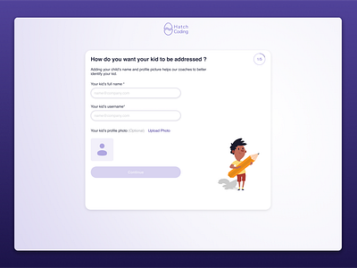 Hatch Coding - Onboarding Page illustration product design ui design web design