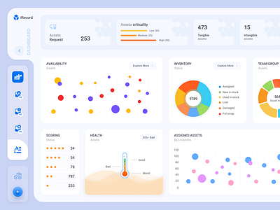 iRecord - Asset management System 3d animation app branding design graphic design logo ui ui design ux