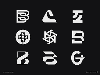 Logo Collection branding business collection company design futuristic illustration letter logo mark minimal modern monogram samadaraginige simple startup sustainability tech