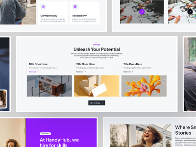 UnifiedUI — Service Sections design fintech landing landing page service section services tech business ui ui ux unified ui unifiedui ux website design