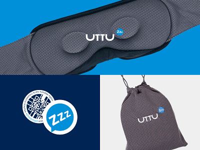 UTTU bag brand branding business card identity logo logo design logotype sleep sleeping mask zzz