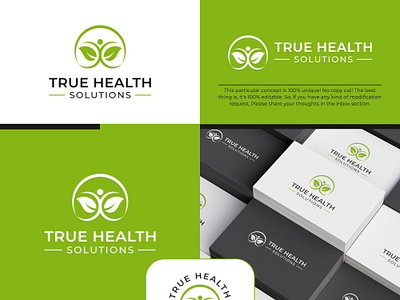 Natural Wellness Logo for True Health Company brand identity brandign kit branding clinic logo company logo fitness logo graphic design health logo healthcare logo logo medical logo natural logo natural wellness logo skincare logo spa logo true health wellness logo yoga logo