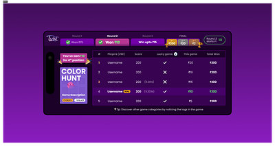 Leaderboard screen UI game leaderboard ui