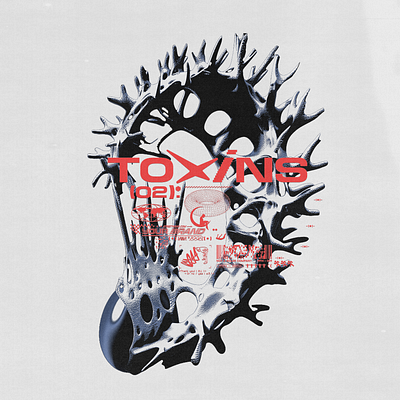 *STREETWEAR* Liquid mystical 3D PRINT 3d branding design graphic design grunge illustration liquid prickly print streetwear t shirt toxins