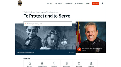 Los Angeles Police Department Website Redesign branding design ui ux webdesign website website design website redesign