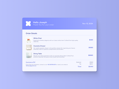 Email Receipt dailyui day 17 email figma receipt ui ux