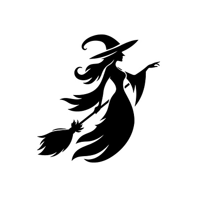 captivating Halloween witch silhouette vector download free black download free glyphs halloween illustration rabbector scary silhouette solid t shirt vector white space witch