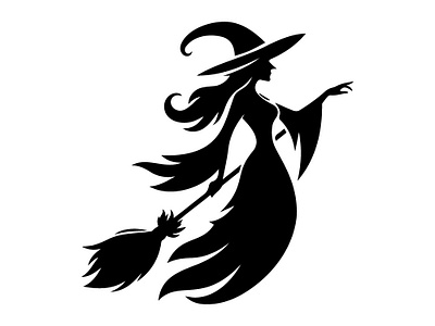 captivating Halloween witch silhouette vector download free black download free glyphs halloween illustration rabbector scary silhouette solid t shirt vector white space witch