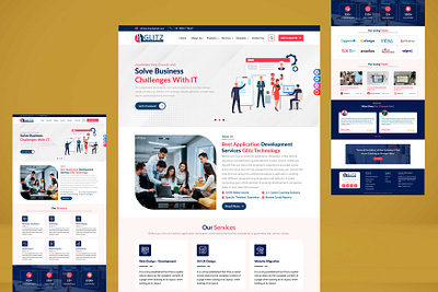 IT Company Website Landing Page Design cunsulting design freelancing graphic design it it consulting it field ui uiux website