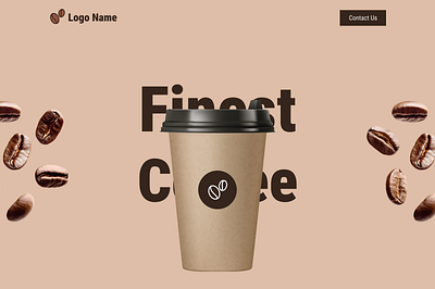 Finest Coffee 3d animation coffee design figma graphic design landing motion motion graphics typography ui website