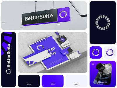 BetterSuite app app logo application better branding branding design circle circle logo design graphic design icon identity logo logo design suite sun logo violet violet logo