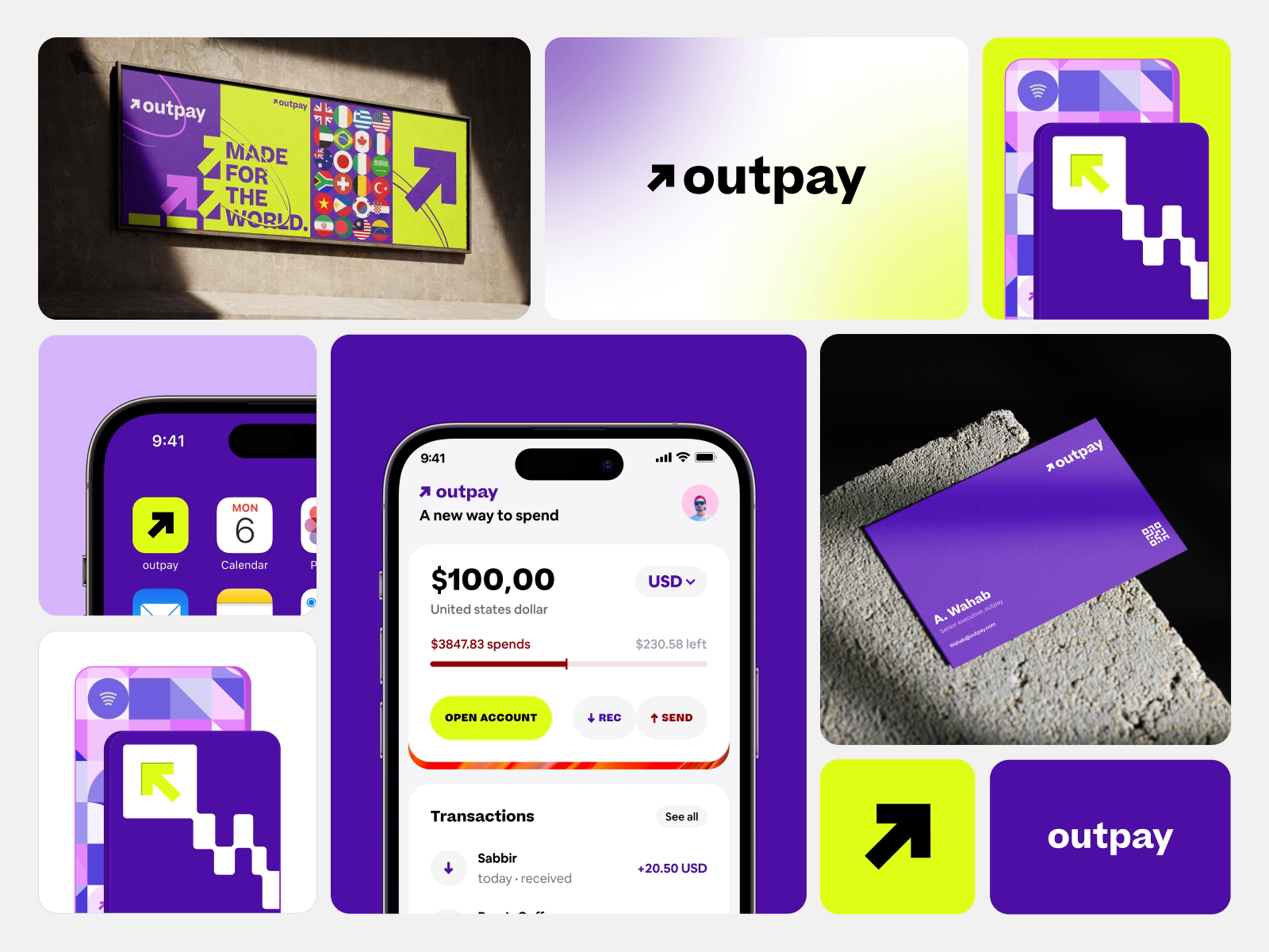 Example of Outpay ©️ – Financial Management UI/UX Design
