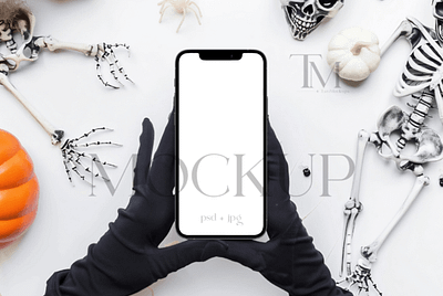 Holiday Device Mockup, Halloween Evite boho phone mockup branding mockup business mockup device mockup digital mockup iphone mock up iphone mockup iphone screen mockup mobile mockup phone mockup smart phone mockup webdesign mockup website mockup