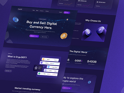 Website design for digital currency . branding buysellcrypto crypto trending design digital currency graphic design ui ux