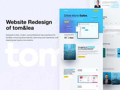 Website Redesign of tom&lea - Personal Branding Service animation content strategy creative developer landing page design uiux ux design web design