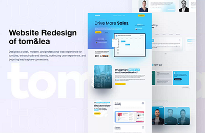 Website Redesign of tom&lea - Personal Branding Service animation content strategy creative developer landing page design uiux ux design web design