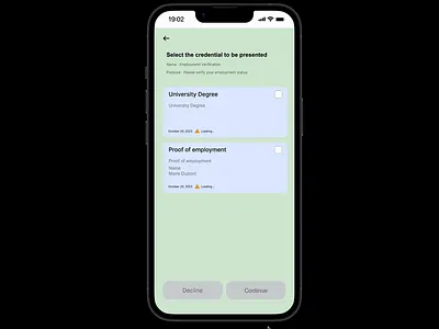 Wallet - 0 proof knowledge 0proofknowledge blockchain crypto decentralised identity ui ux wallet web3