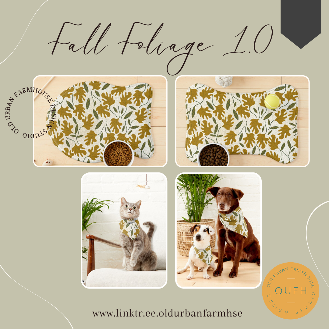 Fall Foliage Pattern autumn fall hand drawn pattern seasons surface pattern surface pattern design