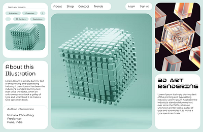 3D renders 3d animation design illustration mi minimalist motion graphics simple design ui