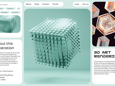 3D renders 3d animation design illustration mi minimalist motion graphics simple design ui
