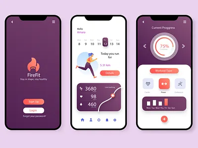 Workout Tracker App Ui app ui app ui design design figma graphic design ui uiux