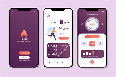 Workout Tracker App Ui app ui app ui design design figma graphic design ui uiux