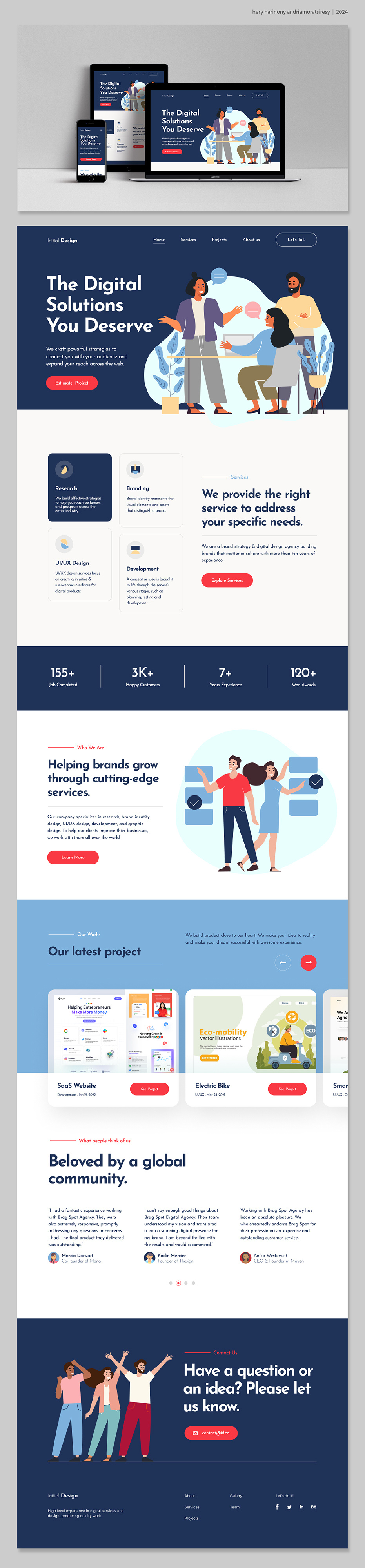 Responsive Website Design - Initial Design adobe illustrator figma graphic design ui web design webflow