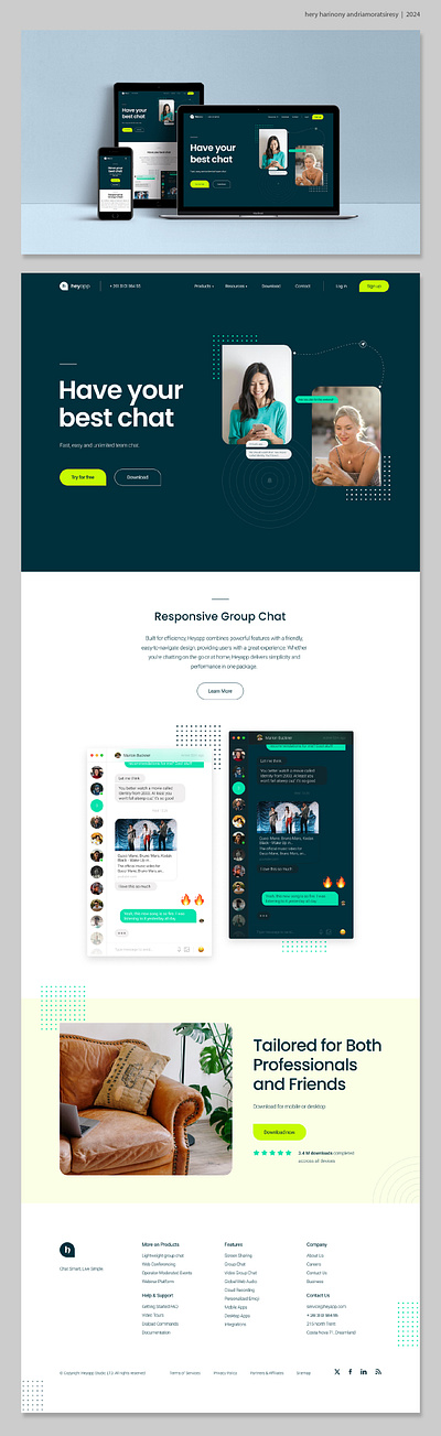 Responsive Website - Heyapp figma graphic design ui ux design web design webflow