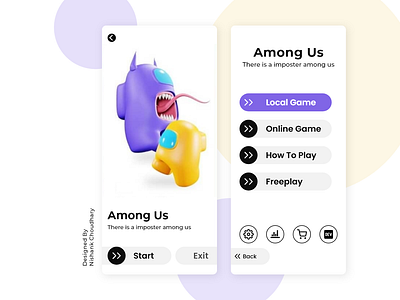 Among us Redesign app clean ui minimal redesign simple design ui