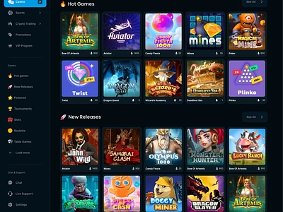 Ton palace casino design blockchain casino crypto dashboard gaming ton ui