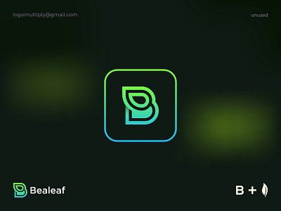 Bealeaf app logo/ B letter leaf logo b brand identity branding gradient mark icon leaf letter b logo logo design logo mark saas