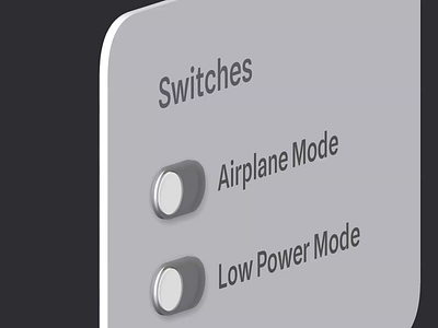 Switches 3d animation glass motion graphics spline switch switches transparent ui user interface