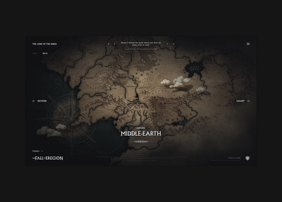 Lord of the Rings Strategy Game - Concept Preview concept graphic design lord of the rings ui