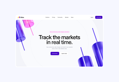 Atlas – Landing page app design landing page langing mobile page ui web webdesign