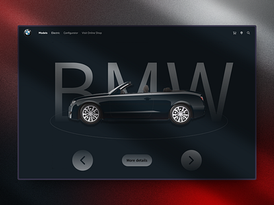 BMW Convertible - Sleek Design in Style bmw design ui uiux user interface