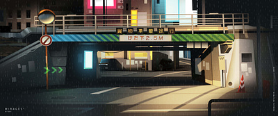 Tokyo mirages city cyberpunk futur game gaming illustration japan light neon retro scifi sf street tokyo trystram visual vizdev