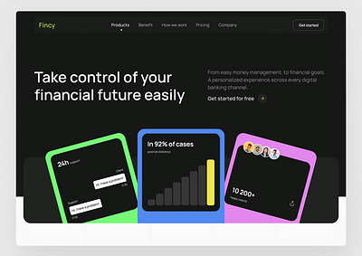 Financial Platform Website banking branding card crypto dark mode dashboard finance fintech landing light mode logo statistics ui ux web website