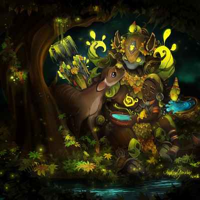 Orisa de Overwatch digitalart fantasy game illustration overwatch