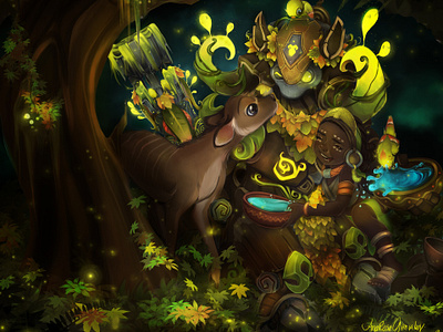 Orisa de Overwatch digitalart fantasy game illustration overwatch