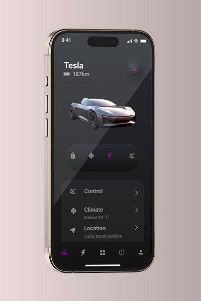 Tesla application re-design design product design product designer tesla ui ux