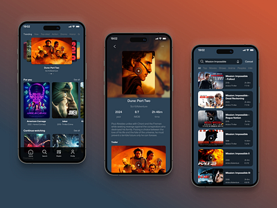 MovieMax - Mobile Streaming App mobile app mobile application mobile design mobile ui movie streaming app movie tv series streaming app streaming mobile application trending design