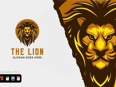 Lion Logo Vector Design Template black crown label lion logo logotype luxury predator premium strong tiger wildlife