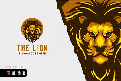 Lion Logo Vector Design Template black crown label lion logo logotype luxury predator premium strong tiger wildlife