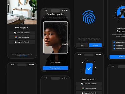 Log Ins & Signups - Lookscout Design System android app application dark design design system figma ios lookscout mobile modern responsive ui